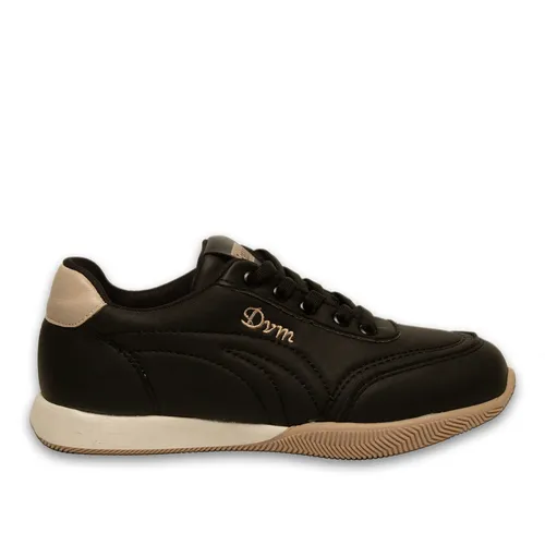 Siyah Bağcıklı Kadın Spor Sneaker – Günlük Kullanıma Uygun Rahat Model – Toptan — toptan ayakkabı görseli