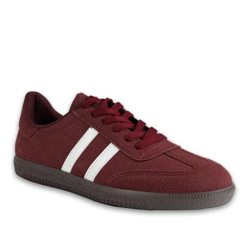 Kadın Spor Sneaker Bordo – 800 Gr Suni Deri, EVA + Tela Destekli — toptan ayakkabı görseli