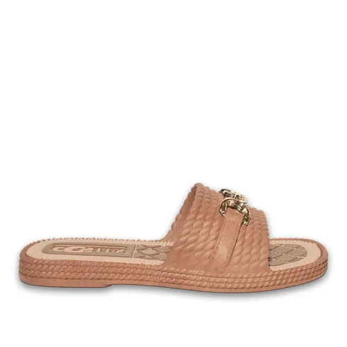 Beige Flat Women's Slippers – Stylish Model Suitable for Summer Use, Lightweight and Comfortable All Day — wholesale footwear image