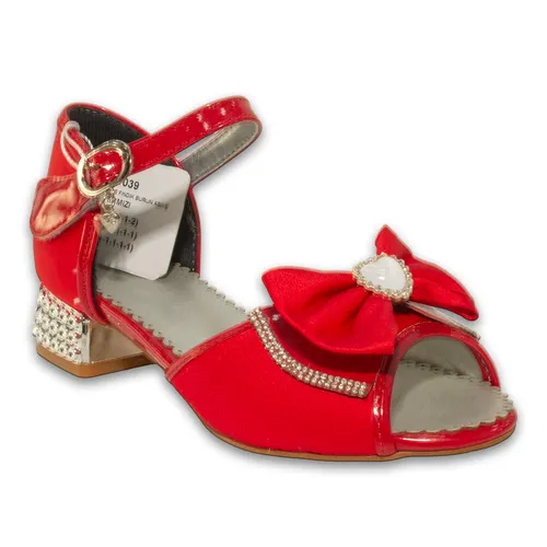 Bilekten Bağlamalı Kırmızı Patik Abiye Ayakkabı — vente de chaussures en gros