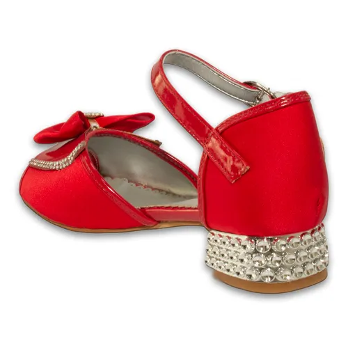 Bilekten Bağlamalı Kırmızı Patik Abiye Ayakkabı — vente de chaussures en gros